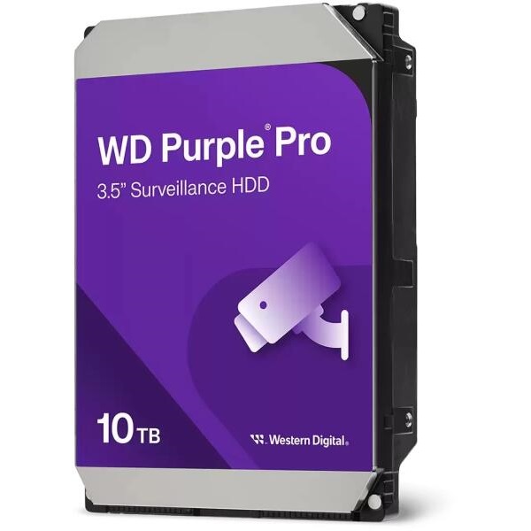 Western Digital WD102PURP  3.5" 10TB   7200rpm  512 MB puffer  SATA3 - Purple Pro Belső HDD