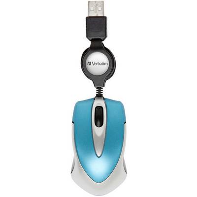 DUPLA CIKK!!!  EZZEL: verbatim-49022      Verbatim Go Mini USB WLAN egér Optikai Kábeltekercselővel Karibi kék