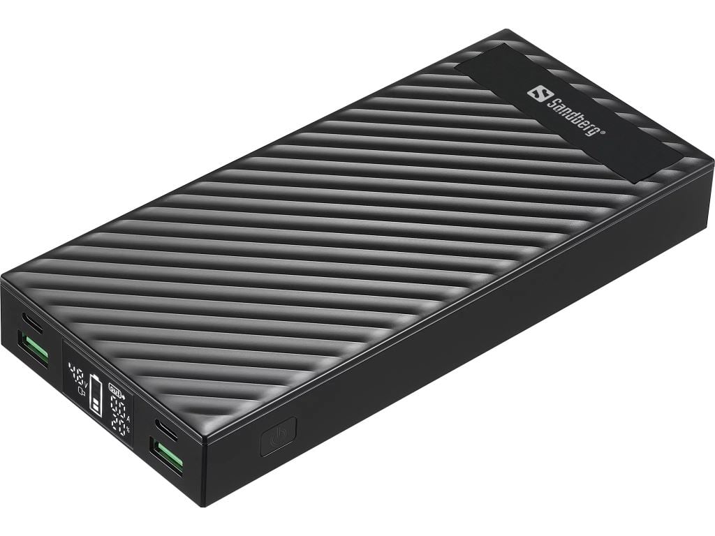 Sandberg 2xUSB-C PD100W 30000mAh Powerbank Fekete