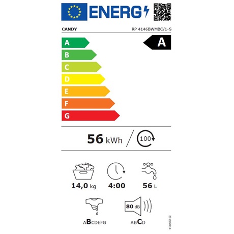 Candy RP 4146BWMBC/1-S RapidÓ PRO elöltöltős mosógép