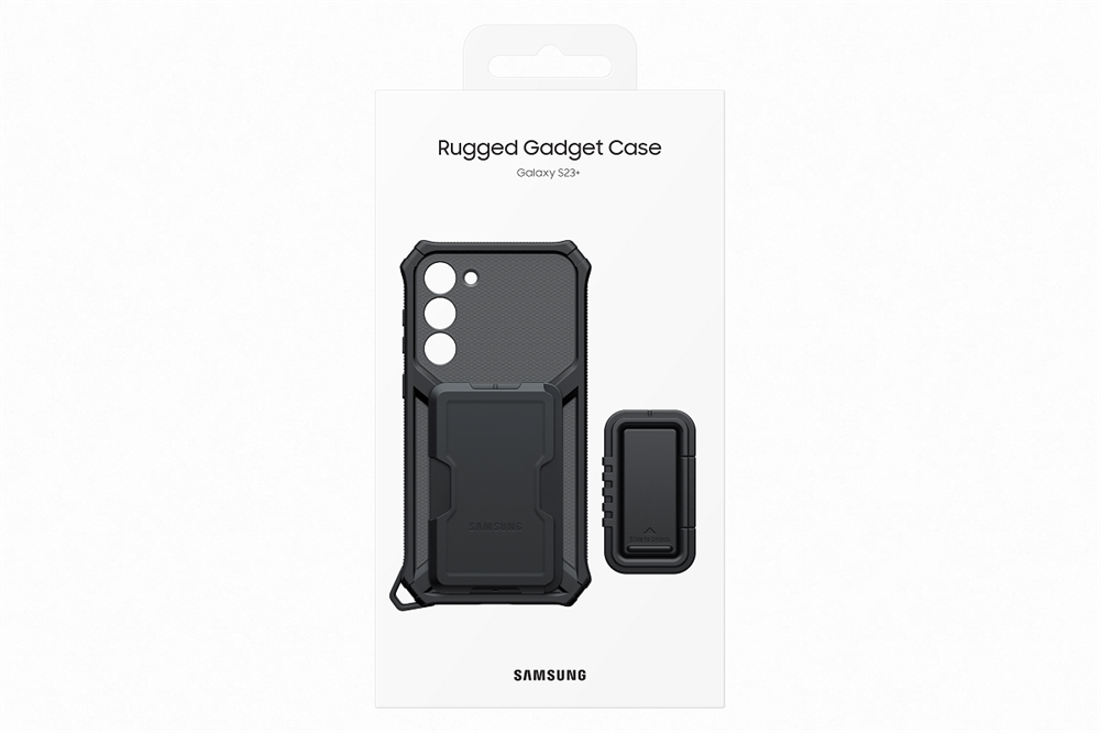 Samsung Galaxy S23+ strapabíró tok rögzítővel fekete
