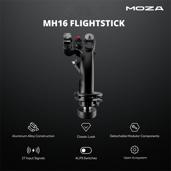 Moza Racing kiegészítő - Flight MH16 Flightstick Moza Racing kiegészítő - Flight MH16 Flightstick