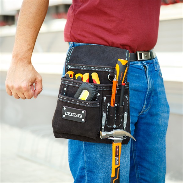 Handy 10260A derékövvel bőr szerszámtartó táska     Fekete