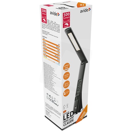 Avide ABLDL-BLC-5W-BL LED ASZTALI LÁMPA ÜZLETI BŐRHATÁSÚ CLAUDE NAPTÁR FEKETE 5W Avide ABLDL-BLC-5W-BL LED ASZTALI LÁMPA ÜZLETI BŐRHATÁSÚ CLAUDE NAPTÁR FEKETE 5W