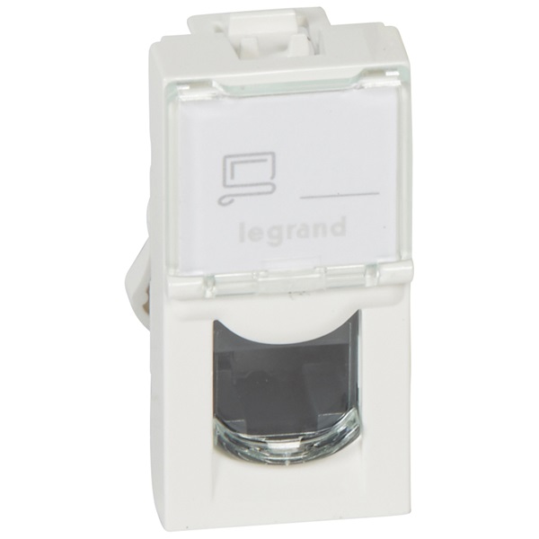 Legrand 076551 Program Mosaic LCS2 RJ45 Cat 5e UTP, 1 modul, fehér aljzat Legrand 076551 Program Mosaic LCS2 RJ45 Cat 5e UTP, 1 modul, fehér aljzat