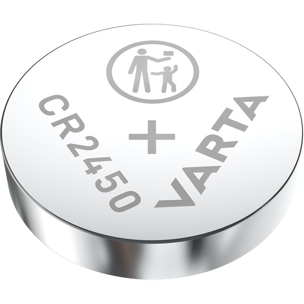 CR2450 lítium gombelem, 3 V, 560 mA, 2 db, Varta BR2450, DL2450, ECR2450, KCR2450, KL2450, KECR2450, LM2450