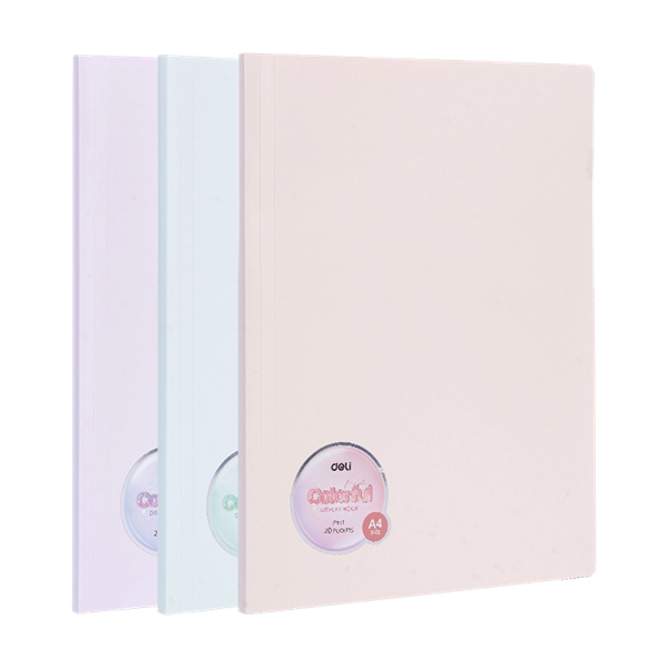 Deli Colorful A4 20 zsebes vegyes színű bemutatómappa