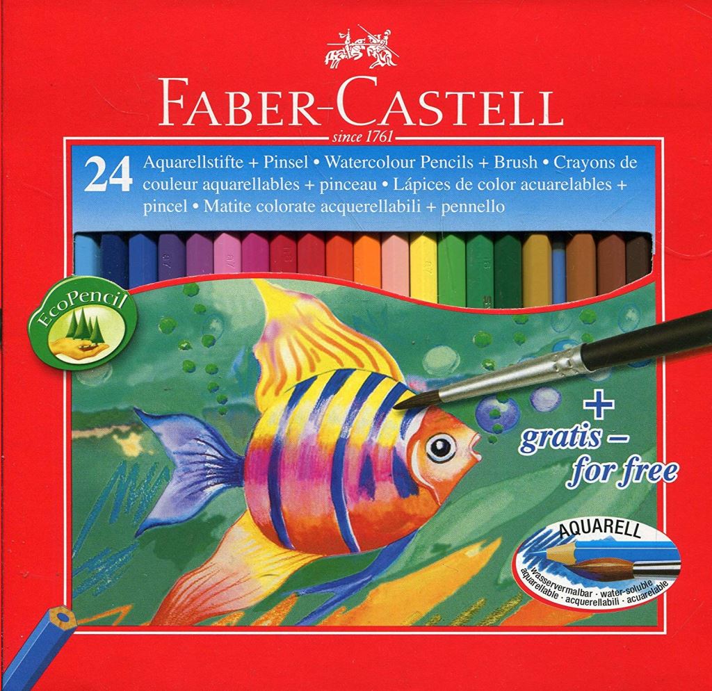Faber-Castell akvarell ceruza készlet ecsettel 24db (TFC114425) Faber-Castell akvarell ceruza készlet ecsettel 24db (TFC114425)