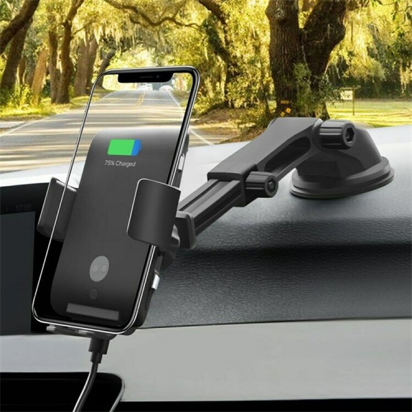 Cellect vezeték nélküli autós töltő és tartó fekete (CAR-HOLDER-WLESS-C13)
