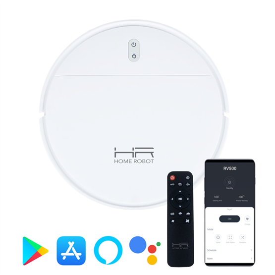 Home Robot RV500 Nedves-száraz Intelligens robotporszívó Fehér Home Robot RV500 Nedves-száraz Intelligens robotporszívó Fehér