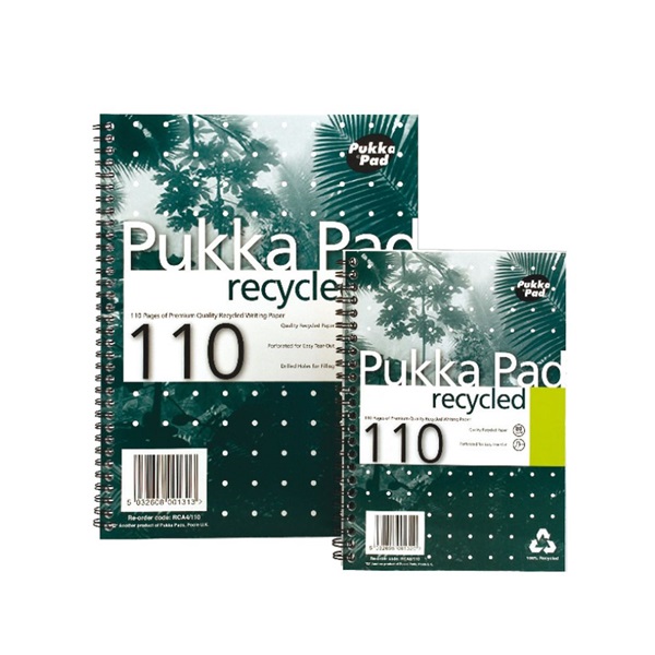 Pukka Pad Recycled A5 110 oldalas vonalas spirálfüzet Pukka Pad Recycled A5 110 oldalas vonalas spirálfüzet