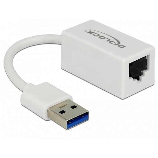 Delock 65905 USB 3.0 > Gigabit LAN átalakító, kompakt, fehér