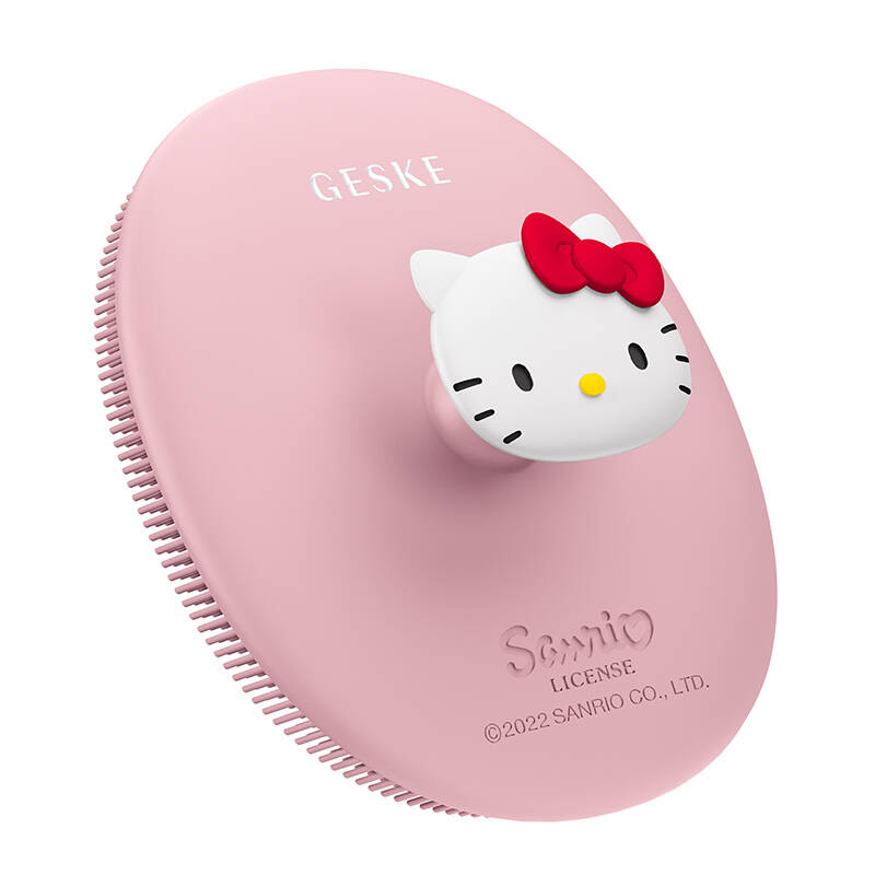 Facial Cleaning Brush 3in1 with handle Geske with APP (hello kitty pink)