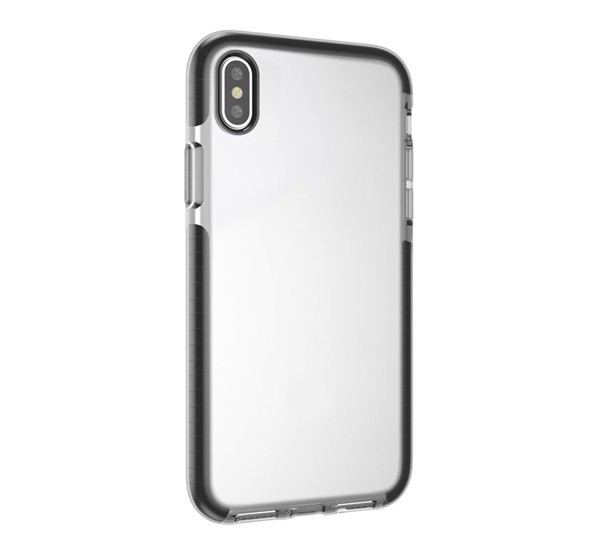 4-OK szilikon telefonvédő (közepesen ütésálló, légpárnás keret) FEKETE [Apple iPhone XS Max 6.5]