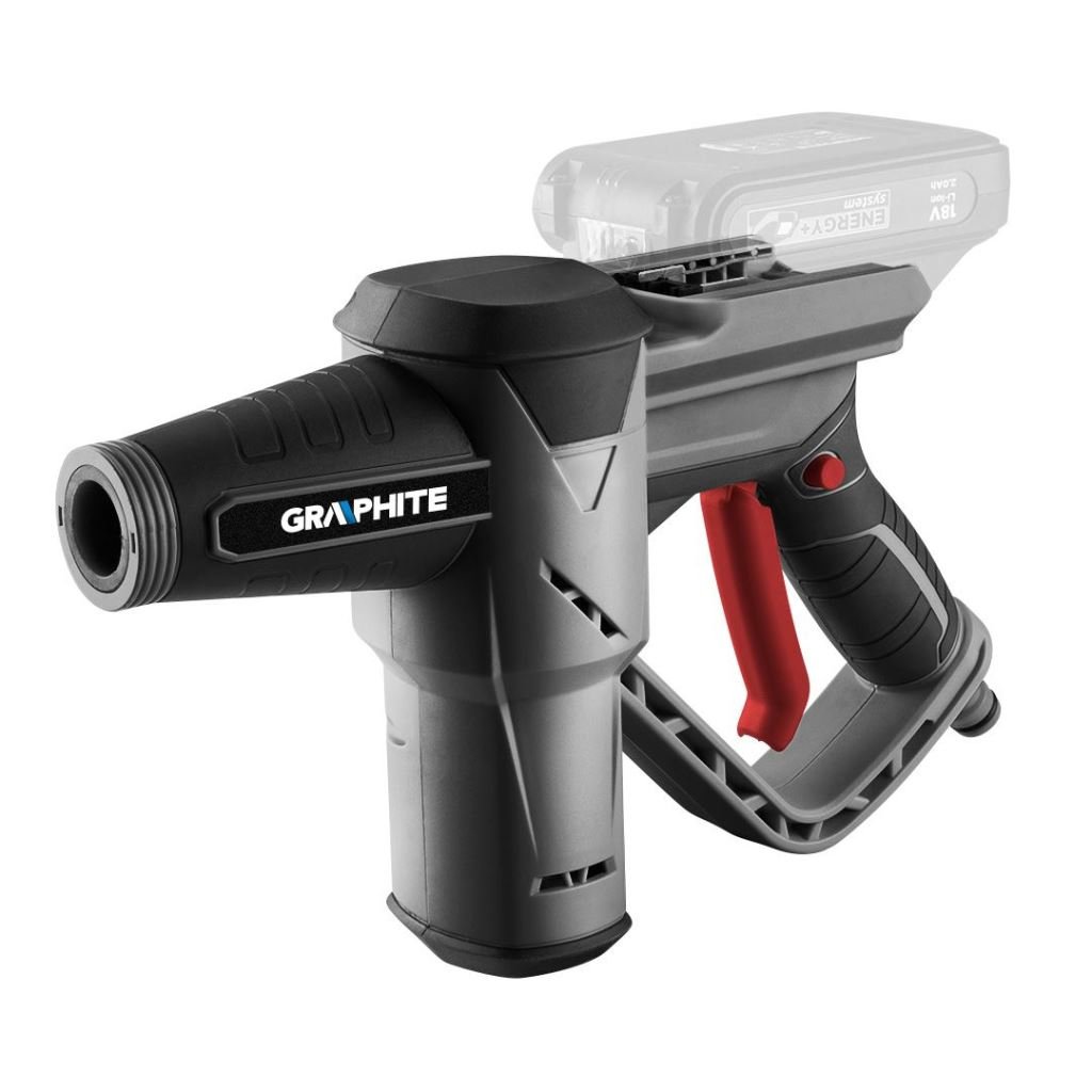 Graphite 58G083 akkus magasnyomású mosó Energy+ 18V, max. nyomás 2.4 bar, akku nélkül Graphite 58G083 akkus magasnyomású mosó Energy+ 18V, max. nyomás 2.4 bar, akku nélkül