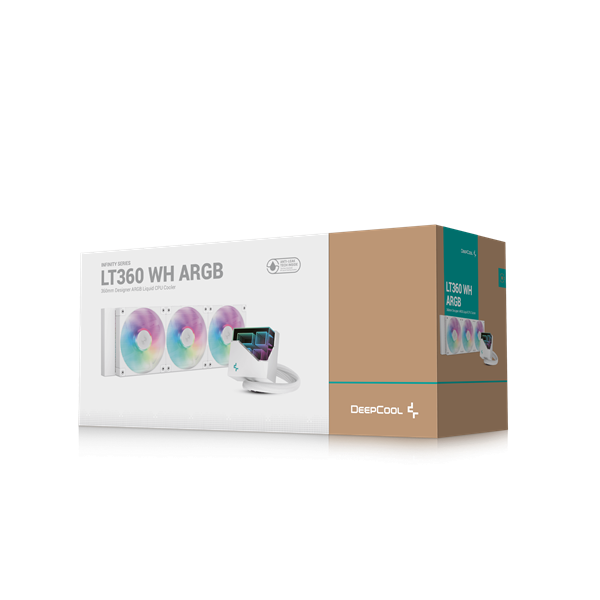 DeepCool CPU Water Cooler LT360 WH ARGB max 19dB max. 145,86 m3/h 3x12cm Fehér DeepCool CPU Water Cooler LT360 WH ARGB max 19dB max. 145,86 m3/h 3x12cm Fehér