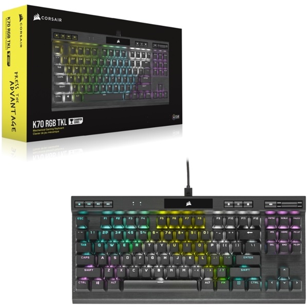 CORSAIR K70 TKL RGB Cherry MX SPEED Mechanikus Gamer billentyűzet
