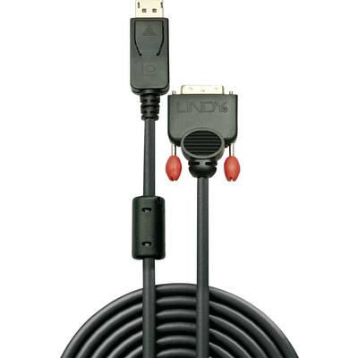 LINDY Kijelző csatlakozó / DVI Csatlakozókábel [1x DisplayPort dugó - 1x DVI dugó, 24+1 pólusú] 3.00 m Fekete