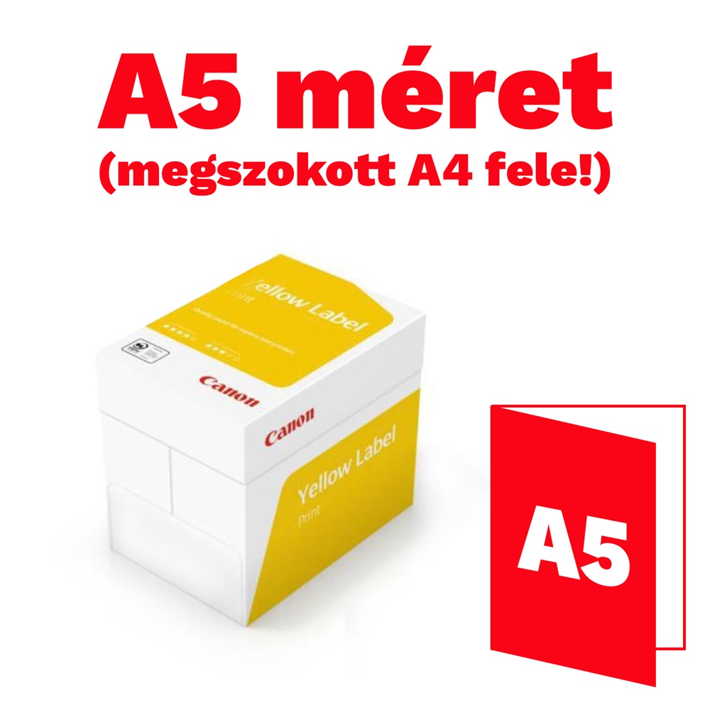 Canon Másolópapír A5, 80g,  Yellow Label 500ív/csomag,