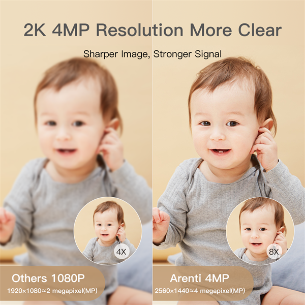 Arenti P2Q 4MP 3,6mm beltéri IR10m  IP wifi PT dómkamera