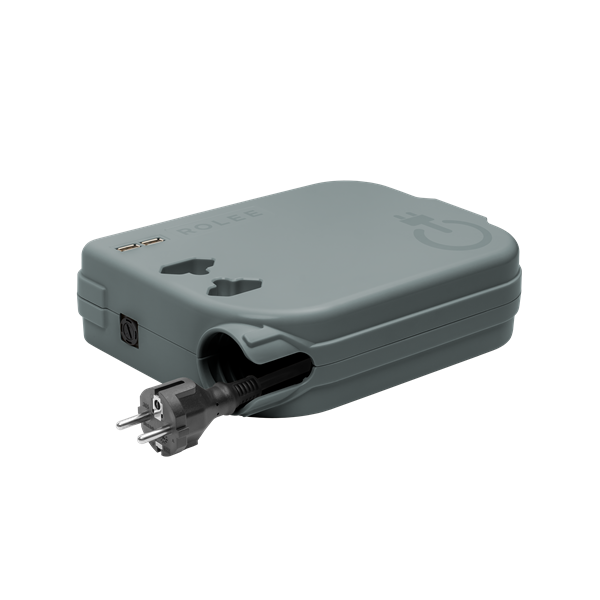 ROLEE M R40032101  automata hosszabbító  2db földeletlen aljzat + 2db USB aljzat 4m Grafitszürke