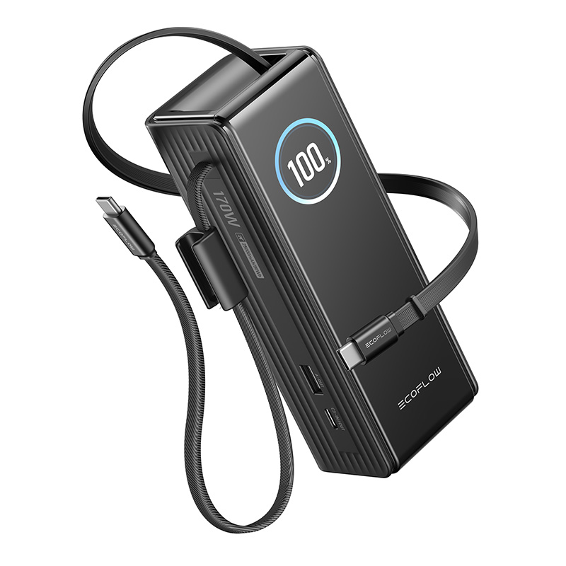 EcoFlow RAPID 25000mAh  170W  beépített 100W-os kábelek Powerbank