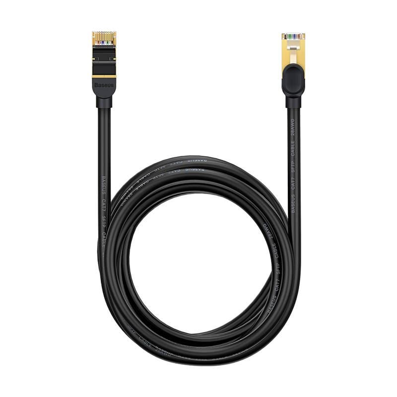 Baseus Ethernet RJ45 hálózati kábel 10Gbps 5m fekete (WKJS010501)