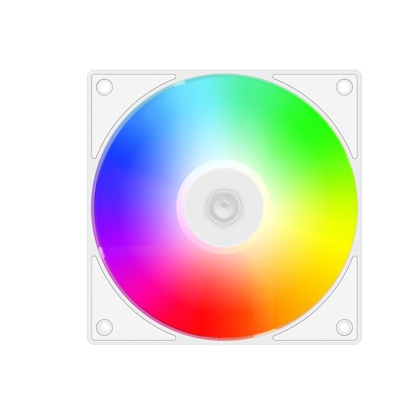 ID-Cooling  12cm AS-120-ARGB-W 27,2dB  PWM 12cm ARGB Cooler Fehér