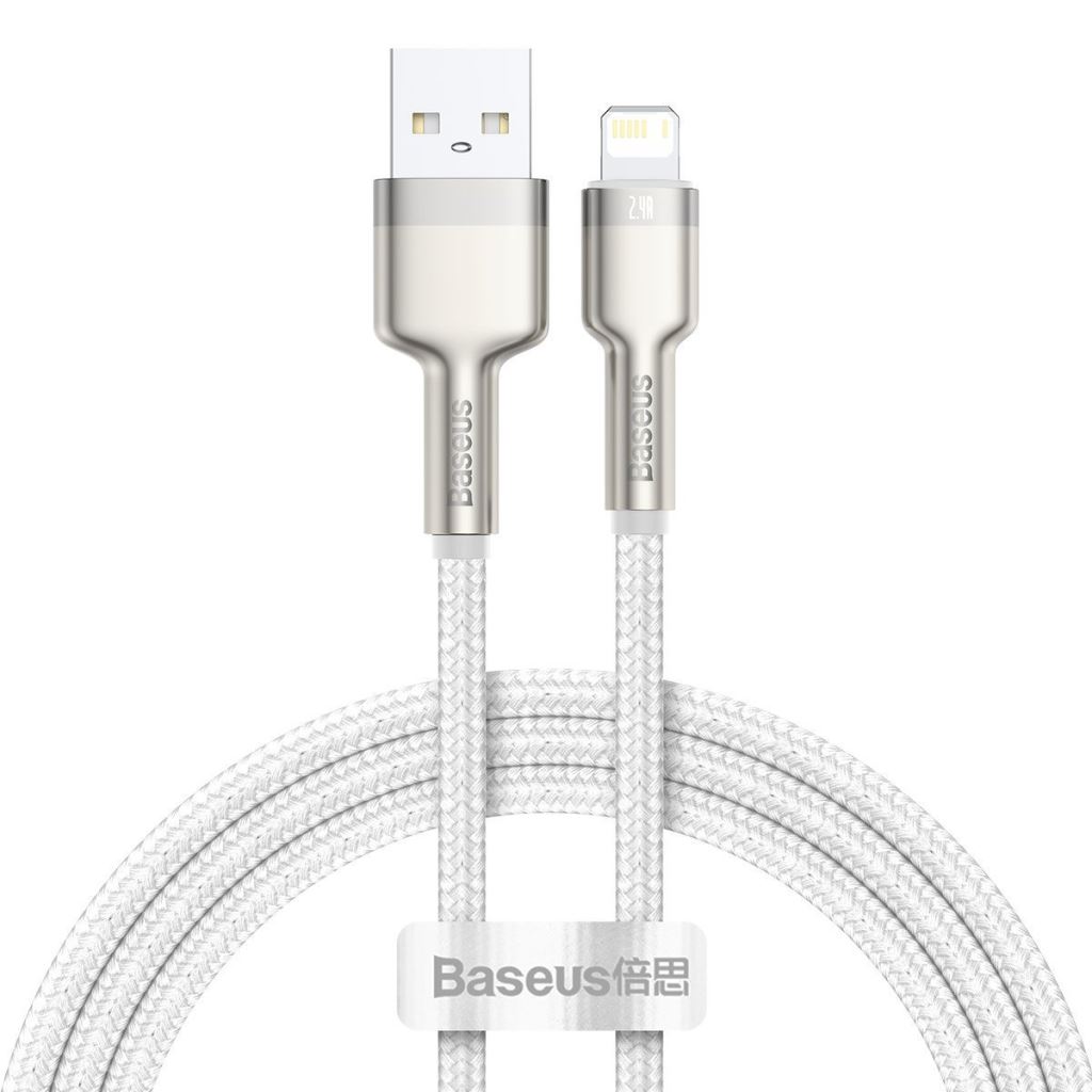 Baseus Cafule USB-Lightning töltőkábel 1 m fehér (CALJK-A02) Baseus Cafule USB-Lightning töltőkábel 1 m fehér (CALJK-A02)