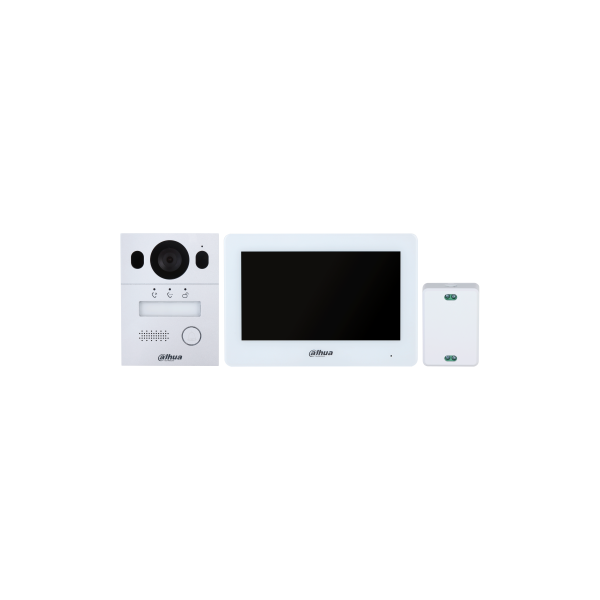 Dahua  2 vezetékes  KTX01(S) (VTO2003F + VTH5123H-W (Wifi) + VTNC1003C + VTM115) Digitális video kaputelefon szett