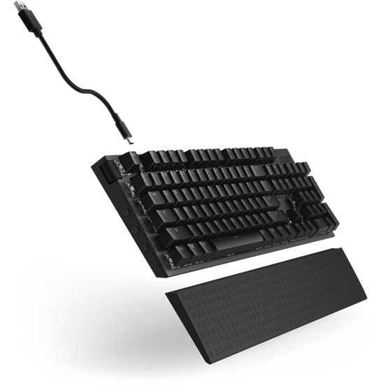  NZXT  KB-001NB-UK Function 2 billentyűzet Fekete  UK 