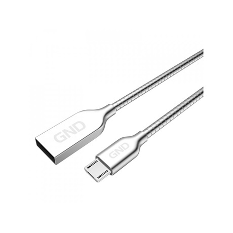 GND MICUSB1M3 MICRO USB KÁBEL 1M EZÜST ACÉL