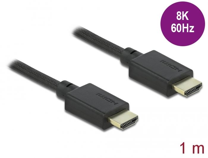 DeLock Ultra nagy sebességű HDMI kábel 48 Gbps 8K 60 Hz 1 m (85387) DeLock Ultra nagy sebességű HDMI kábel 48 Gbps 8K 60 Hz 1 m (85387)