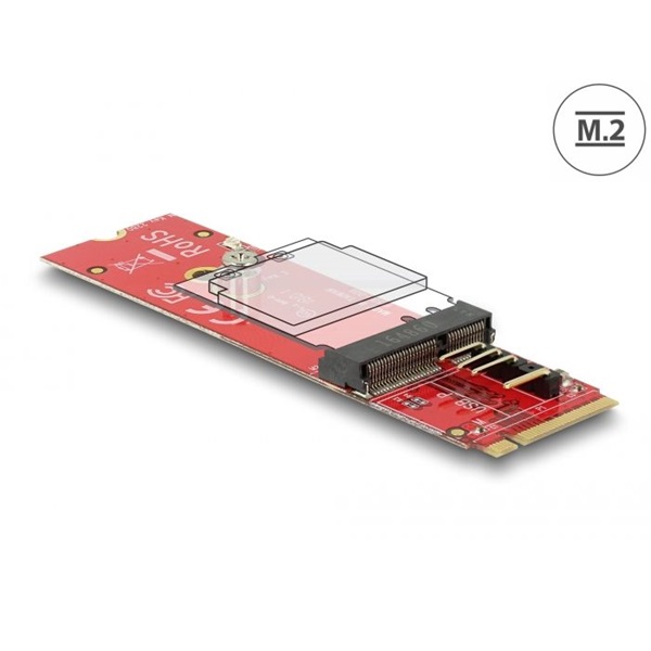 Delock 63343 M.2 M apa - M.2 E USB és PCIe modulokhoz átalakító Delock 63343 M.2 M apa - M.2 E USB és PCIe modulokhoz átalakító