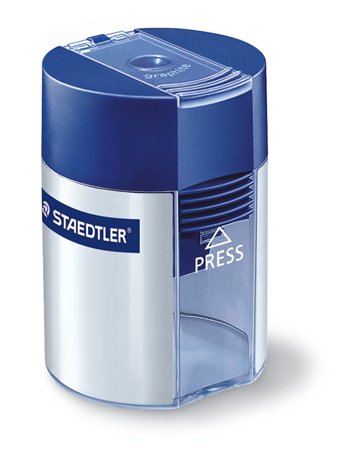 STAEDTLER Hegyező, egylyukú, tartályos,  "511", kék (TS511001)