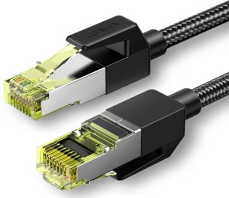 UGREEN NW150 fonott hálózati kábel, Ethernet RJ45, Cat.7, F / FTP, 5 m (fekete) UGREEN NW150 fonott hálózati kábel, Ethernet RJ45, Cat.7, F / FTP, 5 m (fekete)