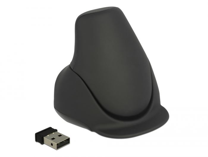 Delock 12553 ergonomikus vezeték nélküli lézer egér fekete Delock 12553 ergonomikus vezeték nélküli lézer egér fekete