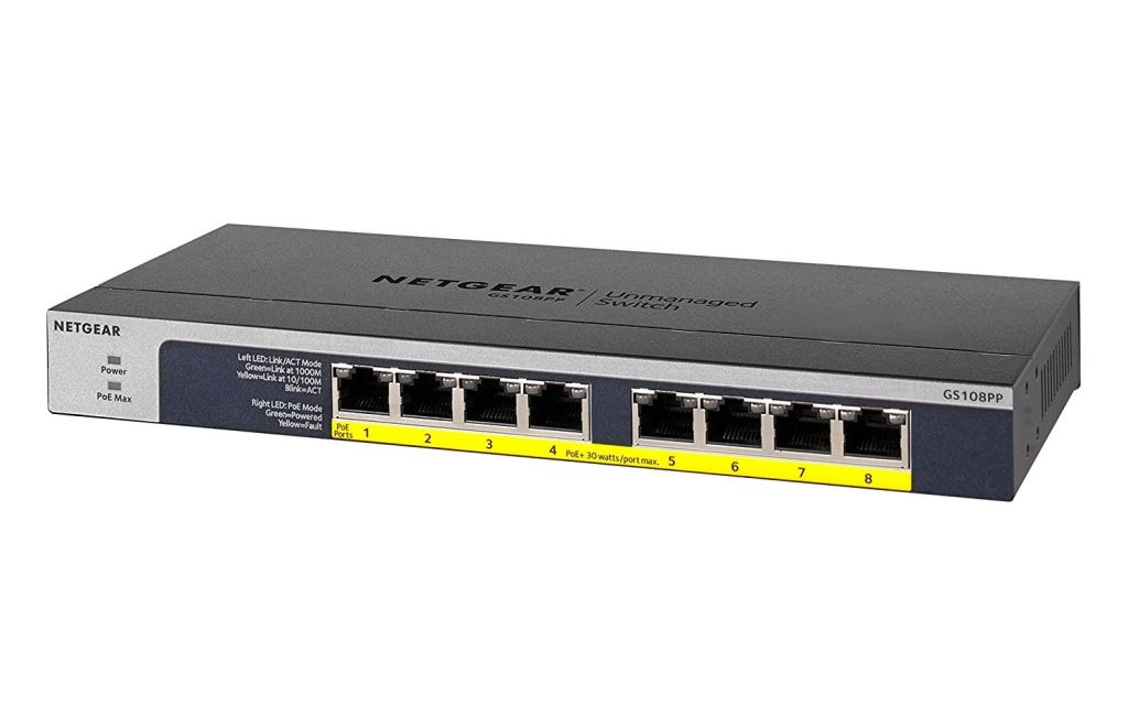Netgear GS108PP-100EUS 1000Mbps 8 portos switch Netgear GS108PP-100EUS 1000Mbps 8 portos switch
