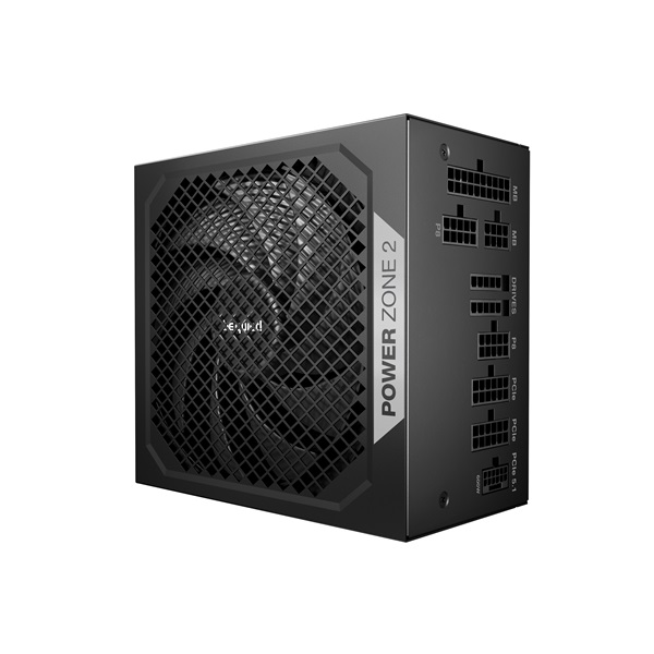 Be Quiet! 1000W  POWER ZONE 2 80+ Platinum  ATX3.1  moduláris  félpasszív ventilátor Tápegység Fekete 