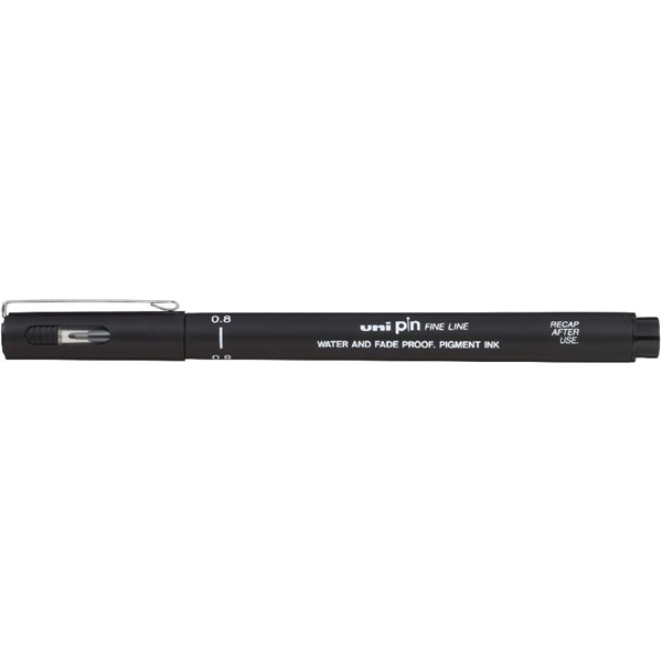 Uni PIN 0,8 mm fekete rajzmarker Uni PIN 0,8 mm fekete rajzmarker