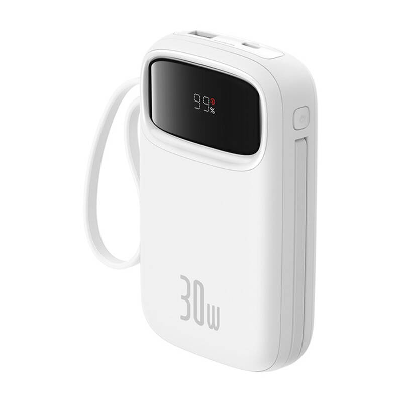 Baseus QPow 2 10000mAh 30W  2xUSB-C powerbank Fehér 