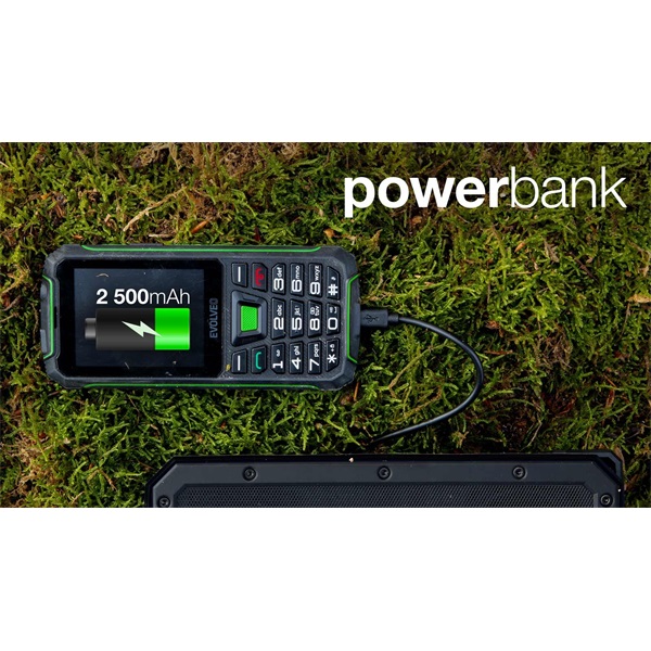 EVOLVEO Strongphone W4 2,8" DualSIM  mobiltelefon fekete-zöld