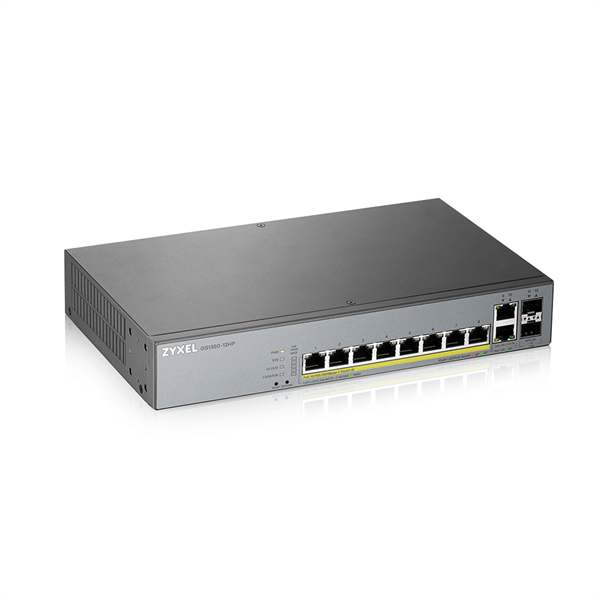 ZyXEL GS1350-12HP 8-port GbE Smart Managed PoE Switch  