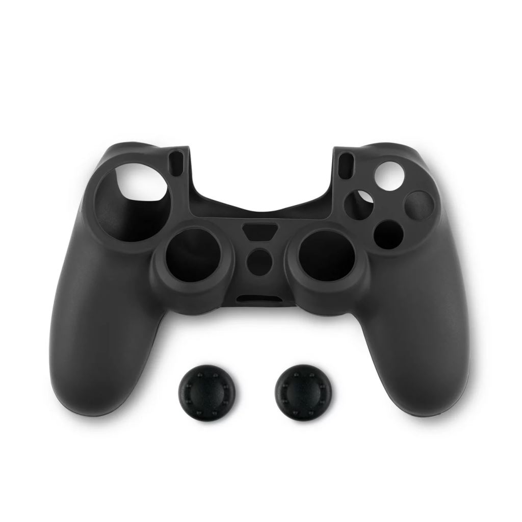 Spartan Gear PS4 DualShock 4 kontroller szilikon borítás és analóg kupak fekete 072219 Spartan Gear PS4 DualShock 4 kontroller szilikon borítás és analóg kupak fekete 072219