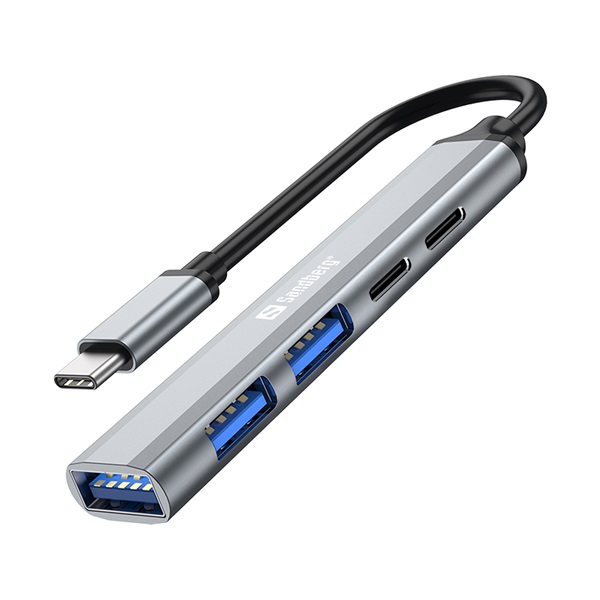 Sandberg USB-C to 3xUSB-A+2xUSB-C SAVER Notebook Dokkoló Sandberg USB-C to 3xUSB-A+2xUSB-C SAVER Notebook Dokkoló