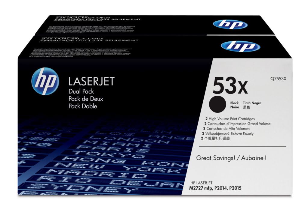 HP Q7553XD  fekete toner dupla csomag