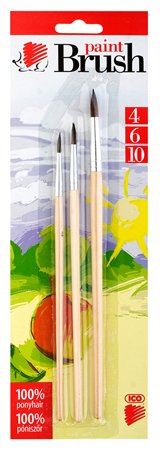 ICO "Süni" 4-6-10 méret fa ecsetkészlet (TICSUE461N) ICO "Süni" 4-6-10 méret fa ecsetkészlet (TICSUE461N)