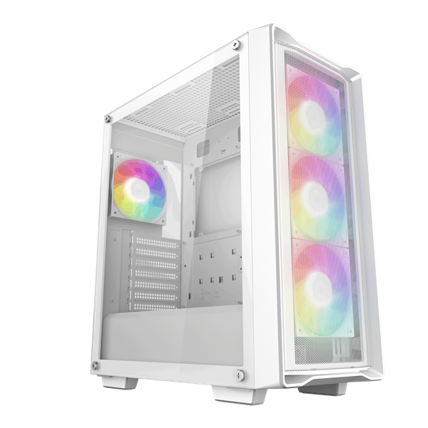 DeepCool CC560 MESH WH V2  ablakos  4x12cm A-RGB ventilátor ATX  Számítógépház fehér 
