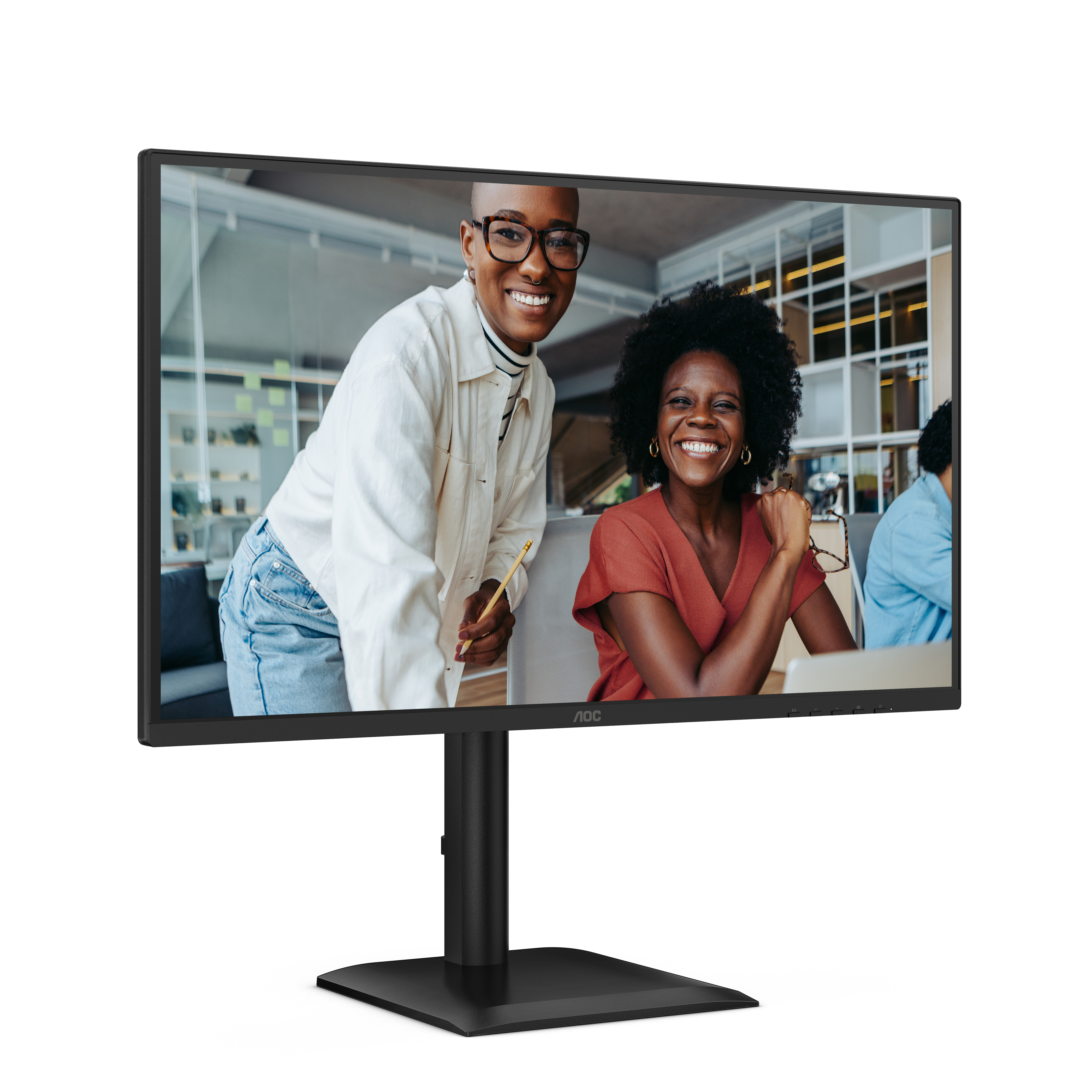 AOC 27" Q27E4U Monitor - 2560x1440, QHD, LED, IPS, 120Hz, 4ms, Pivot, Fekete