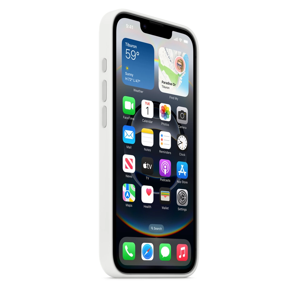 Apple iPhone 16e szilikon hátlap, fehér